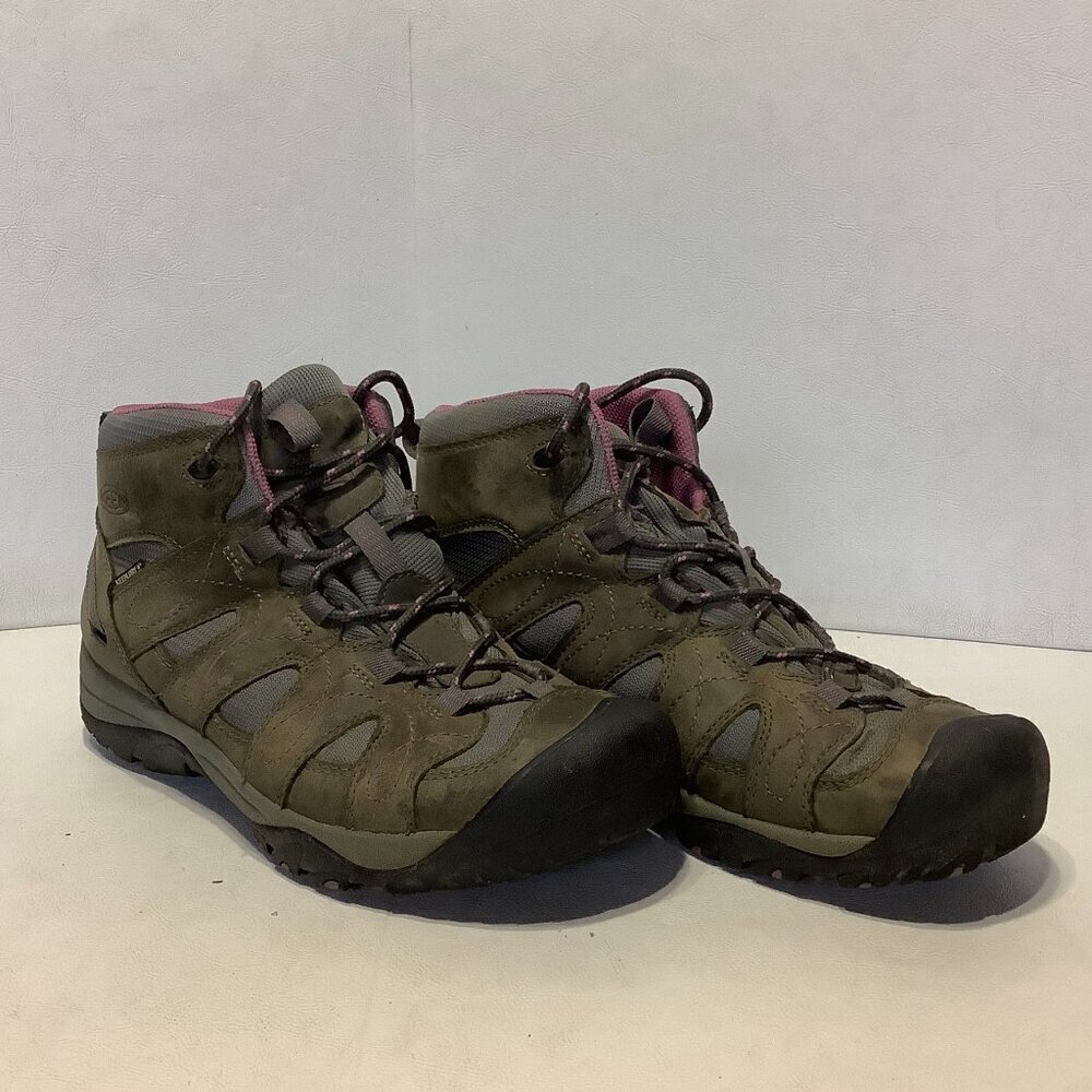 Women's Keen 52002 Mid Hiking Boots Size 10 Pink/Brown/Gray